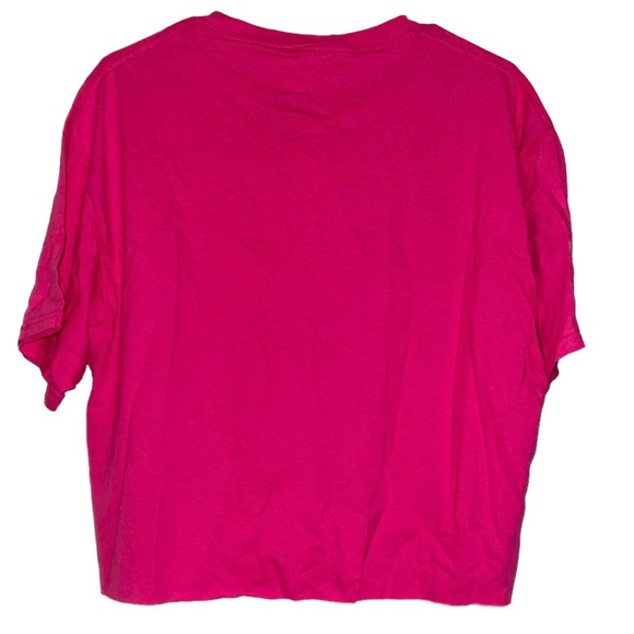 Barbie Pink Boxy Cropped Tee Size L - Picture 3 of 3